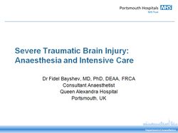 Семинар - Severe Traumatic Brain Injury: Anaesthesia and Intensive Care  - Тяжелая черепно-мозговая травма: Анестезия и интенсивная терапия